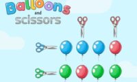 Balloons and scissors