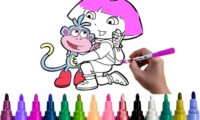 Dora Coloring Fun Time