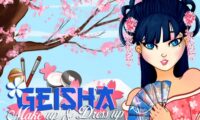 Geisha make up and dress up