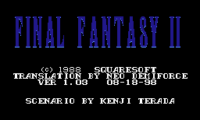 Final Fantasy II (Japan) [En by Demiforce v1.03] [Bug+Title Fixes by Parasyte v1.0] (Weapon-Magic Exploit Fix)
