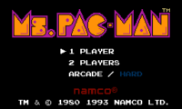 Ms. Pac-Man – Original Title Screen