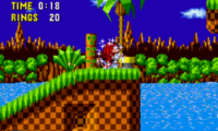 Sonic the Hedgehog (USA, Europe) [Hack by Stealth Rev 1] (~Knuckles the Echidna in Sonic the Hedgehog)