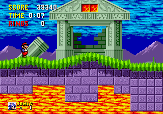 Super Mario in Sonic the Hedgehog 1